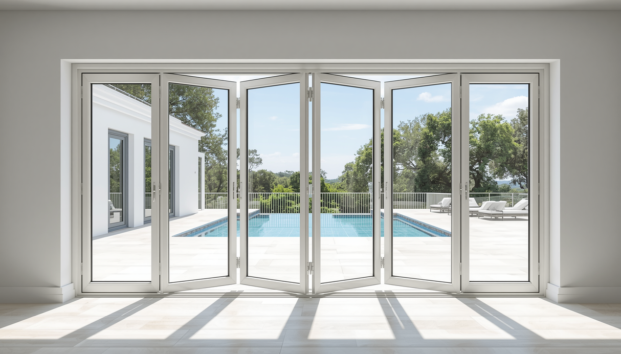 216"x96" Custom Energy Efficient Aluminum Bifold Door