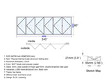 Aluminum Bifold Door 240"Wx80"H - OUT SWING FROM EXTERIOR VIEW image 15