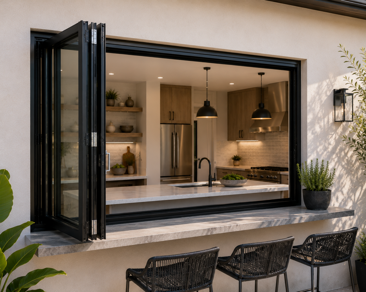 48"x42" Custom Energy-Efficient Aluminum Bifold Window