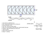 Aluminum Bifold Door 240"Wx80"H - OUT SWING FROM EXTERIOR VIEW image