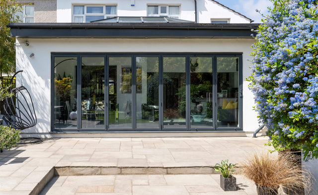 Aluminum Bifold Door 216"Wx80"H - OUT SWING FROM EXTERIOR VIEW image 0