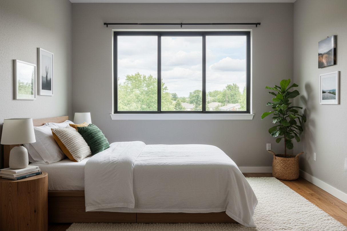 24"x24" Custom Energy-Efficient Aluminum Sliding Window